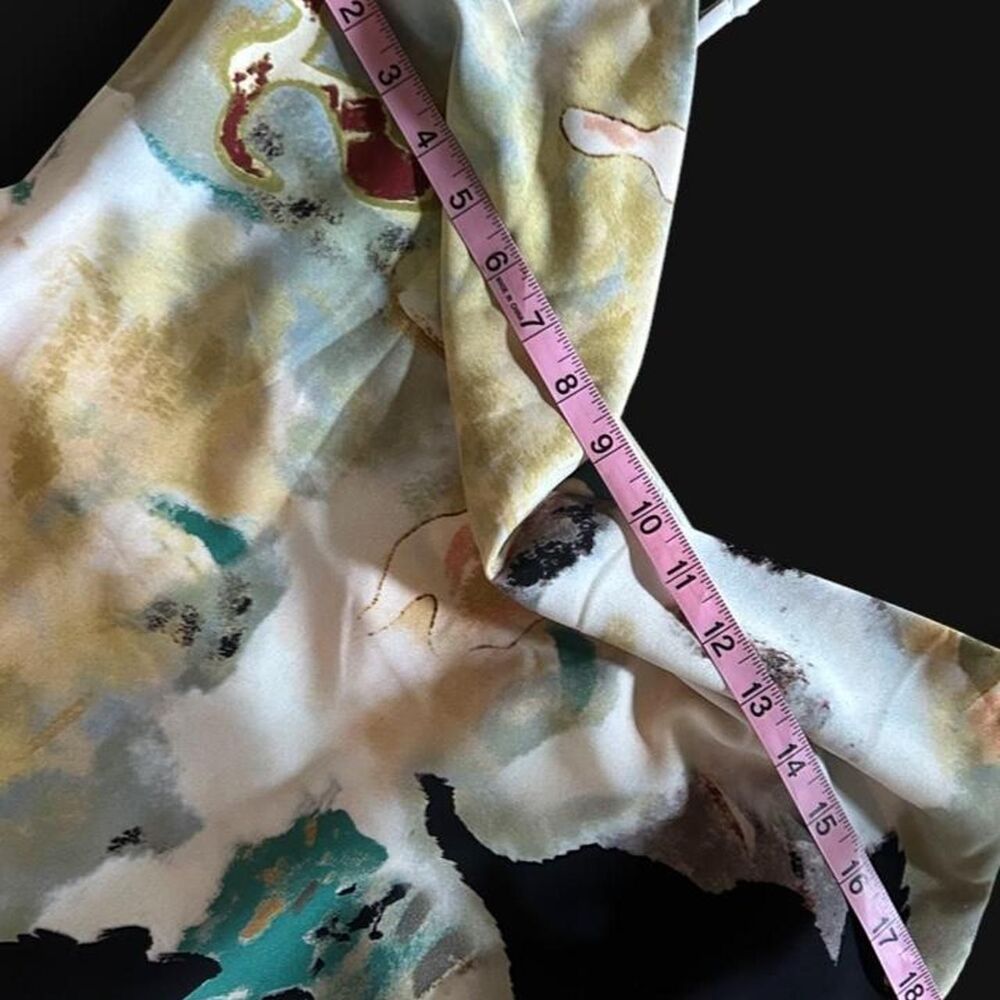 Lulus Watercolor Satin Cowl Neck Halter Dress XL - Picture 3 of 5